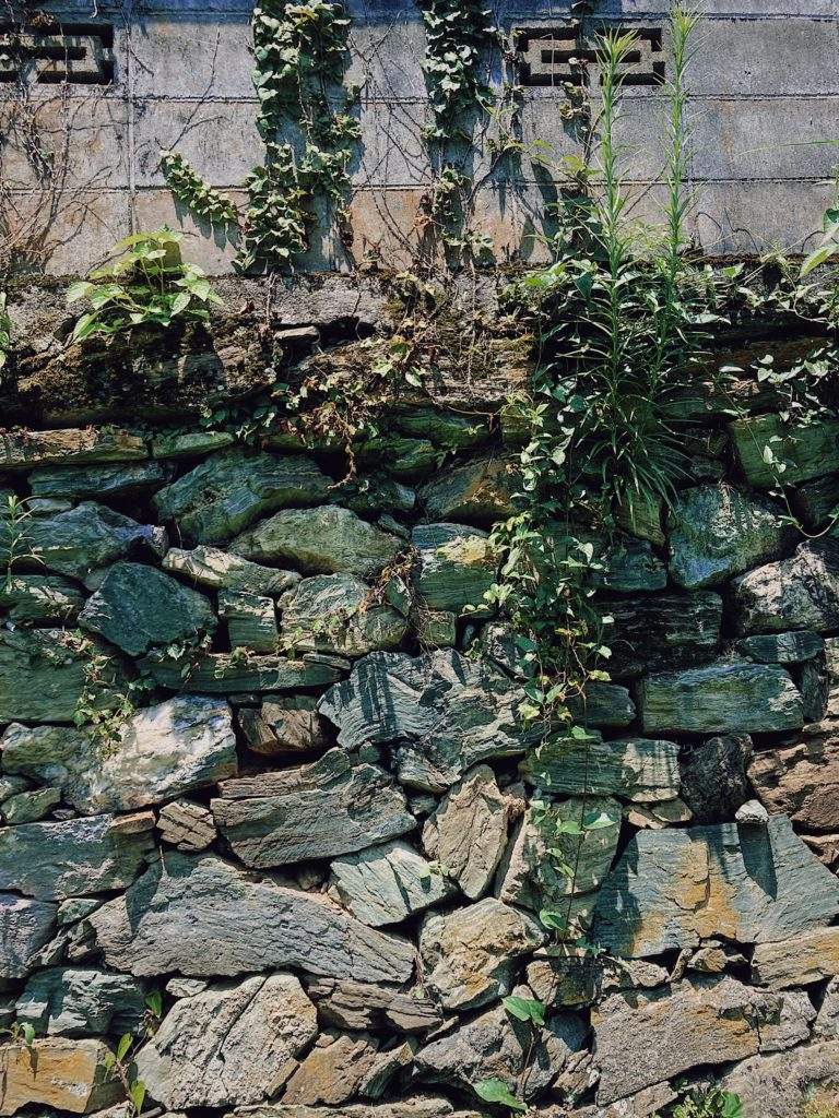 Traditional dry stack stone masonry in Ehime, Japan