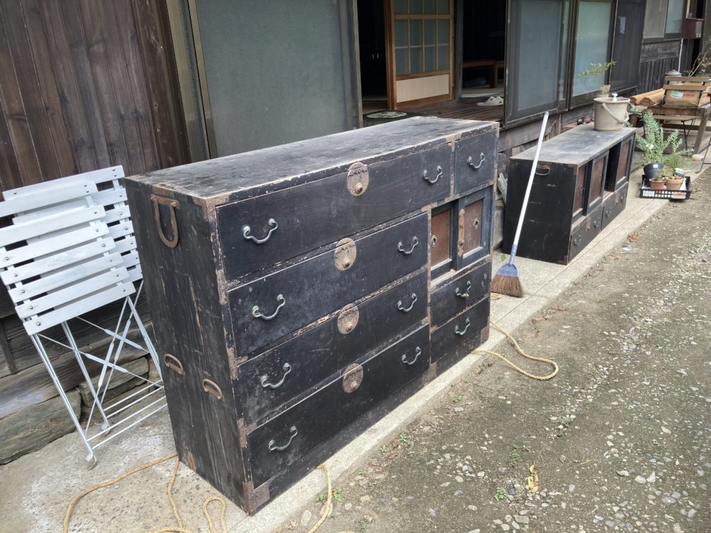 Old found Japanese tansu furniture