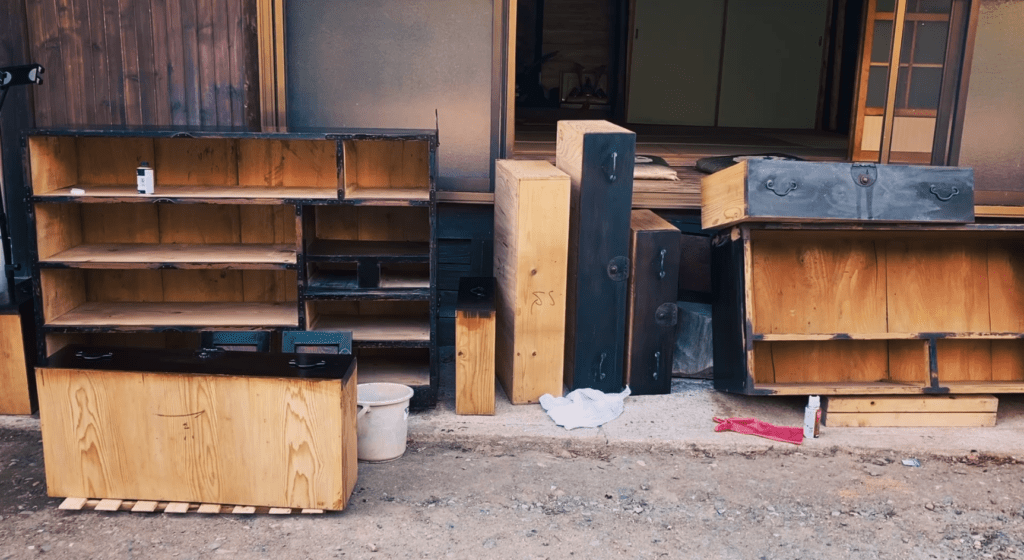 Tansu Japanese furniture restoration process