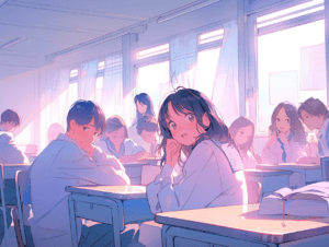 A junior high school English teacher's room in Japan